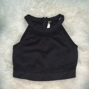 Mesh Black crop top